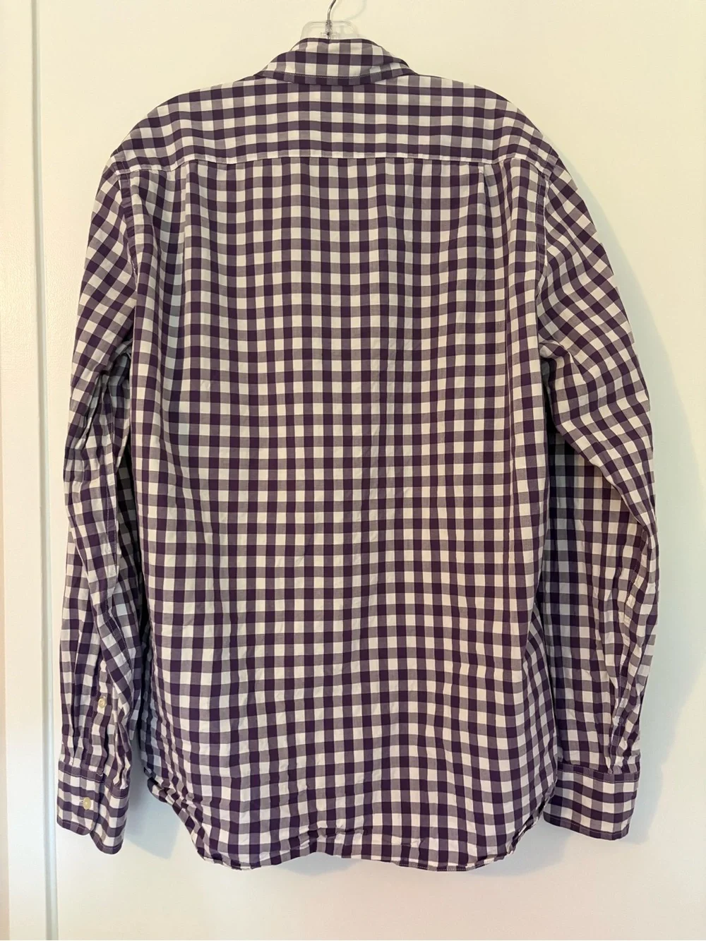 J. Crew 100% Cotton Purple Gingham Button-Down Shirt